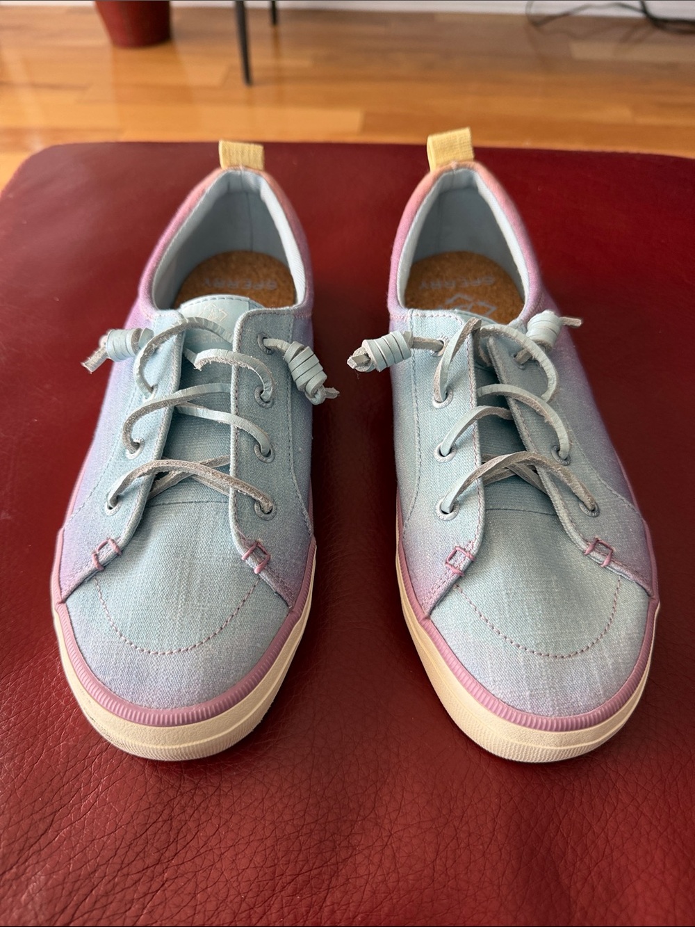 Sperry Pastel Ombre Canvas Sneakers - Pink & Blue